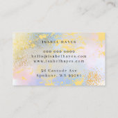 Minimalist Opal Stone Elegant Modern Visitenkarte (Rückseite)