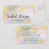 Minimalist Opal Stone Elegant Modern Visitenkarte (Vorne/Hinten)