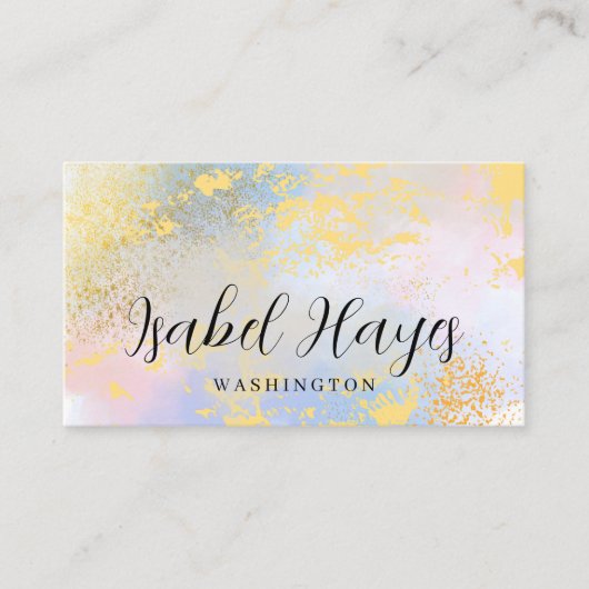 Minimalist Opal Stone Elegant Modern Visitenkarte (Vorderseite)