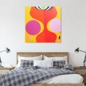 Minimalist Orange and Yellow Canvas Print Leinwanddruck (Insitu (Schlafzimmer))