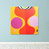 Minimalist Orange and Yellow Canvas Print Leinwanddruck (Insitu (Holzboden))