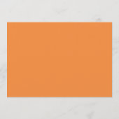 Minimalist Orange Border Personalized Script Mitteilungskarte (Rückseite)