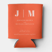 Minimalist Orange Pink Drink Wedding Dosenkühler (Vorderseite)