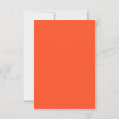Minimalist Orange Pink  Simple Kindly Reply RSVP Karte (Rückseite)