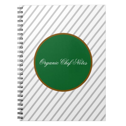 Minimalist Organic Chef Spiral Notebook Notizblock (Vorderseite)