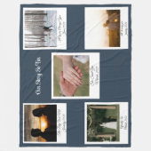 Minimalist Our Story Photo Timeline 5 Polaroid Fleecedecke (Vorderseite)