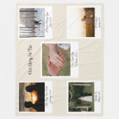 Minimalist Our Story Photo Timeline 5 Polaroid Fleecedecke (Vorderseite)