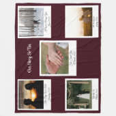 Minimalist Our Story Photo Timeline 5 Polaroid Fleecedecke (Vorderseite)