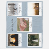 Minimalist Our Story Photo Timeline 5 Polaroid Fleecedecke (Vorderseite)