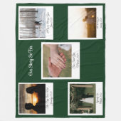 Minimalist Our Story Photo Timeline 5 Polaroid Fleecedecke (Vorderseite)