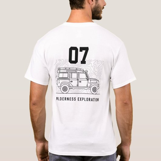 Minimalist Overland Defender Nr. 07 Blockcore T-Shirt (Rückseite)