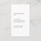 Minimalist Painter & Decorator Red White Visitenkarte (Rückseite)