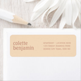 Minimalist Pale Peach & Antique Orange Address