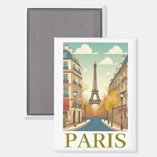 Minimalist Paris Frankreich Eiffelturm Pariser  Magnet (Vorderseite/Rückseite)
