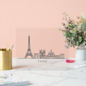 Minimalist Paris Skyline Line Art Acrylschild (Hochzeit)