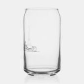 Minimalist Paris Skyline Line Art Dosenglas (Rechts)