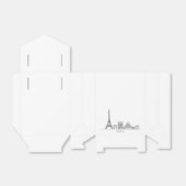 Minimalist Paris Skyline Line Art Geschenkschachtel (Ungefaltet)