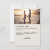 Minimalist Pastel Arch Botanical Wedding Dankeskarte (Rückseite)