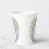 Minimalist Pastel Arch Frame Botanical Wedding Pappbecher (Rechts)