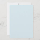 Minimalist Pastel Blue Balloons Baby Boy Shower Einladung (Rückseite)