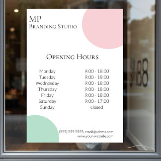 Minimalist Pastel Branding Design Fensteraufkleber