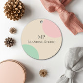 Minimalist Pastel Branding Design Geschenkanhänger