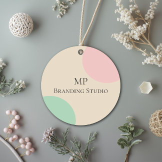 Minimalist Pastel Branding Design Geschenkanhänger