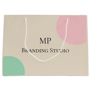 Minimalist Pastel Branding Design Große Geschenktüte