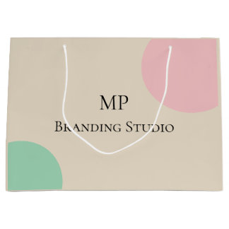 Minimalist Pastel Branding Design Große Geschenktüte
