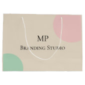 Minimalist Pastel Branding Design Große Geschenktüte (Rückseite)