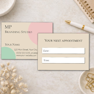 Minimalist Pastel Branding Design Terminkarte