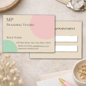 Minimalist Pastel Branding Design Terminkarte
