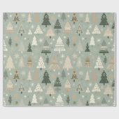 Minimalist Pastel Christmas Tree Holiday Geschenkpapier (Flach)