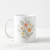 Minimalist Pastel Floral Bouquet Kaffeetasse (Links)