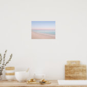 Minimalist Pastel Pink Beach Ocean Horizon Poster (Küche)