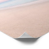 Minimalist Pastel Pink Beach Ocean Horizon Poster (Ecke)