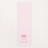 Minimalist Pastel Pink Bow Exercise Yogamatte (Vorderseite)