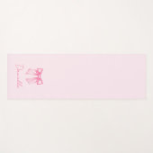 Minimalist Pastel Pink Bow Exercise Yogamatte (Vorderseite (Horizontal))