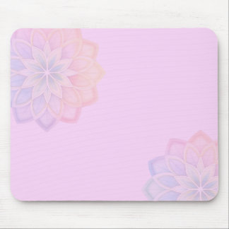 Minimalist Pastel Rainbow Floral Mousepad