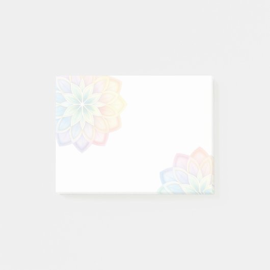 Minimalist Pastel Rainbow Floral Post-it Klebezettel (Vorderseite)