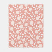 Minimalist Pastel Rose White Floral Pattern Fleecedecke (Vorderseite)