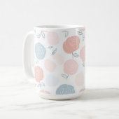 Minimalist Pastel Rose White Floral Pattern Kaffeetasse (Vorderseite Links)