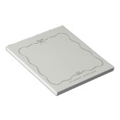 Minimalist Pastell Cute Schleife Monogramm Name  Notizblock (angewinkelt)