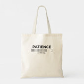 Minimalist Patience Loading Typography Bar Tote  Tragetasche (Rückseite)