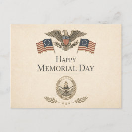 Minimalist Patriotic Memorial Day Feiertagspostkarte
