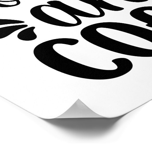 Minimalist Paw Print & Book Graphic Quote Poster (Ecke)