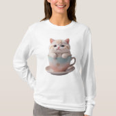 "Minimalist Paw Print Cat T-Shirt – Trendy Aesthet (Vorderseite)