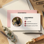 Minimalist Paw Print Pet Sitting Photo Visitenkarte