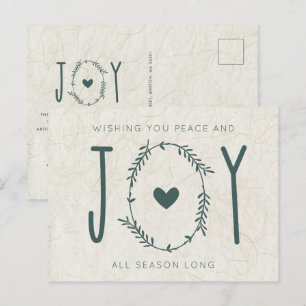 Minimalist Peace and Joy Weihnachten