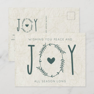 Minimalist Peace and Joy Weihnachten